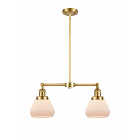 Innovations 209-SG-G171 Fulton 2 Light Chandelier part of the Franklin Restoration Collection, Satin Gold