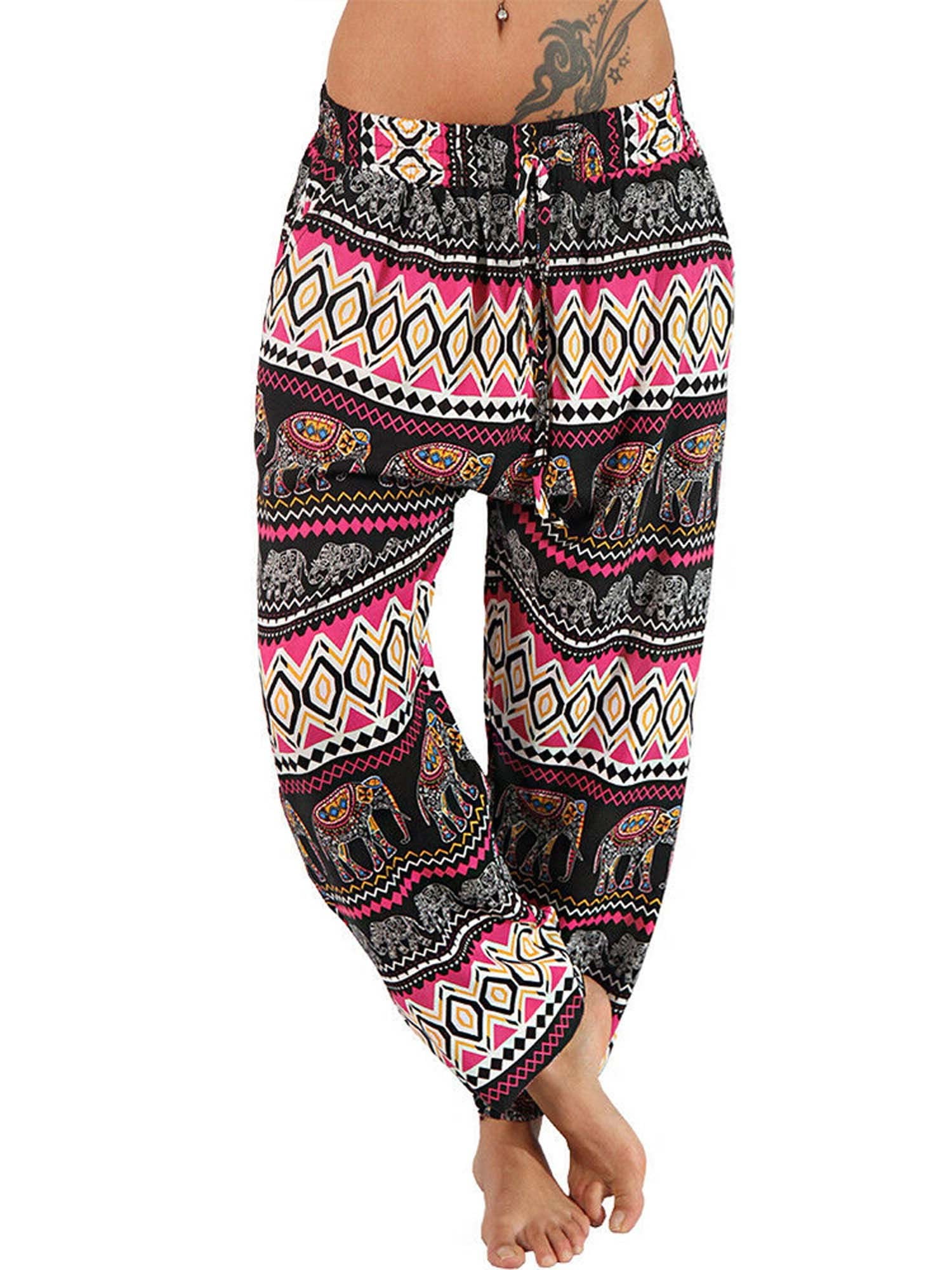 Womens Loose Yoga Pants Harem Wide Leg 