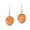 Orange, variant on Simple Ocean Elegance Dark Blue Capiz Seashell Rough Circle Dangle Earrings