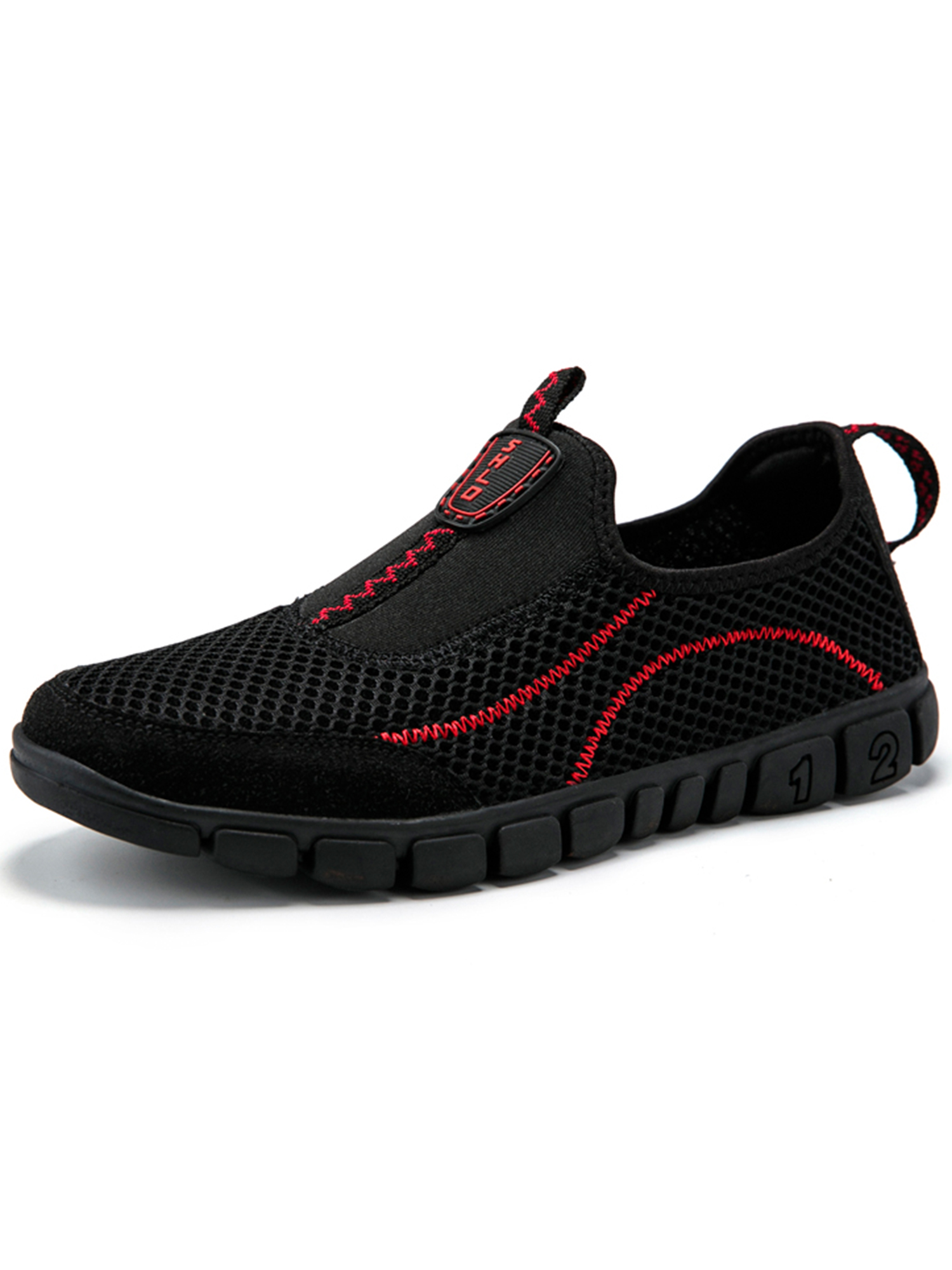 Men Mesh Athletic Walking Shoes Quick Dry Beach Water Sports Shoes Lightweight Slip On Sneakers