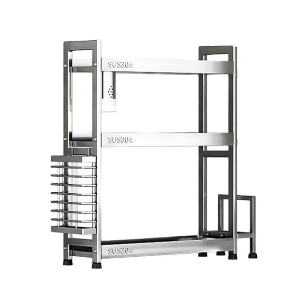 Organizador de estantes para especias de encimera, 3 niveles, estante de almacenamiento de cocina, estante para tarros de condimentos para cocina de 35 centímetros