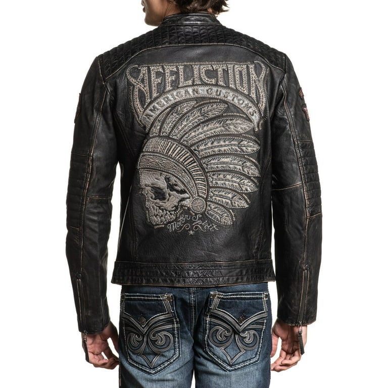 Leather affliction jacket hotsell