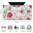 thumbnail image 5 of Long Mouse Pads for Desk,Pioneer Flower Floral Print Pattern Desk Mats on Top Of Desks, Desk Mouse Pad Extra Large with 3mm Non-Slip Base and Stitched Edge for Gaming,Office,Work,Home 47.3"x23.6", 5 of 6