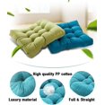 thumbnail image 6 of Floor Cushions Blue Seat Cushion Pillows 22"x22" Round Outdoor/Indoor Windows Pad for Patio Garden Hanging Chairs Set of 2, 6 of 15