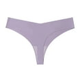 thumbnail image 1 of Tdoqot Thongs for Women- Slim Fit See-Through Seamlesss Breathable Mid-Waist Womens Underwear Purple Size M, 1 of 8