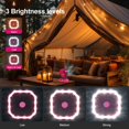 thumbnail image 3 of Ventilador de camping portátil Odoland con linterna LED de 20000 mAh, color rosa, 3 of 7