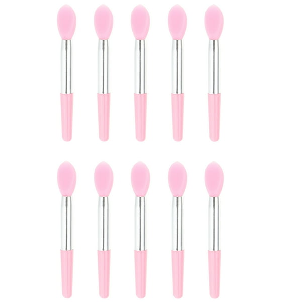 FELTECHELECTR 10 pinceles de silicona para labios y sombras de ojos, con aplicador de lentejuelas para mujer