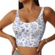 thumbnail image 1 of Balery Floral Butterfly Sujetadores deportivos con espalda cruzada para mujer, acolchados, sin costuras, de alto impacto, ideales para yoga, gimnasio, entrenamiento y fitness.-Small, 1 of 8