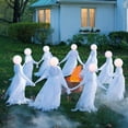 thumbnail image 5 of Set of 3 Glowing Witch Figures, 6 Feet Tall Outdoor Halloween Yard Decoration, Holding Hands LED Statue for Haunted Garden and Lawn Party Displays, 1Pack I, 5 of 7