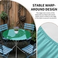 thumbnail image 4 of Turquoise Blue Whale Round Fitted Tablecloth with Elastic Edge, Waterproof Table Cloth Table Cover for 45"-54" Tables, Summer Beach Coastal Modern Art Tablecloths for Dining Picnic Indoor Outdoor, 4 of 9