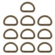 thumbnail image 2 of Anillos artesanales, 10 piezas de anillos en D, anillos en D confiables, herrajes para bolsas, ultra sensibles, 2 of 14