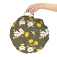 thumbnail image 2 of Yellow Bird Round Floor Cushion with Handle, Vintage Inspired Avian Pattern with Dahlias Chrysanthemum and Titmouse, Pillow for Living Room & Dorms, 18" Round, Fawn and Multicolor, by Ambesonne, 2 of 4