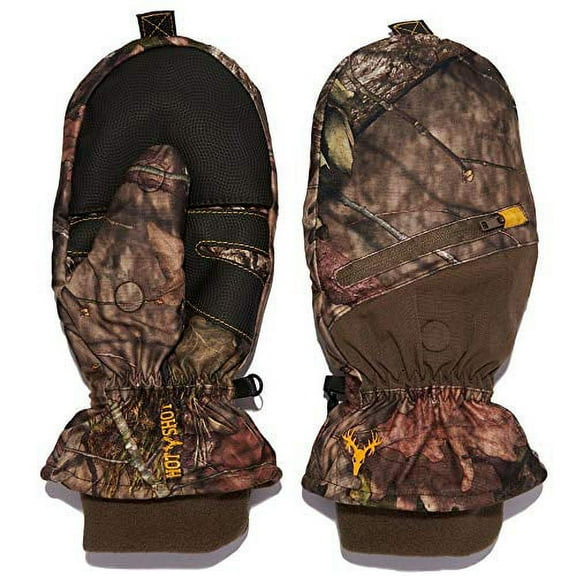 Hot Shot Men?s Camo Huntsman Pop-Top Mittens -Mossy Oak Break-Up Country Mini