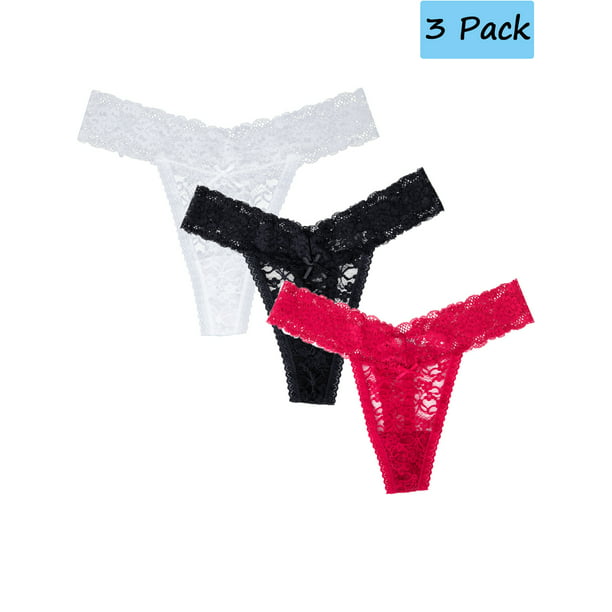 Lelinta Lelinta Fashion Womens Underwear Lace Trim Panties G String T Back Thongs Sexy Ladies 