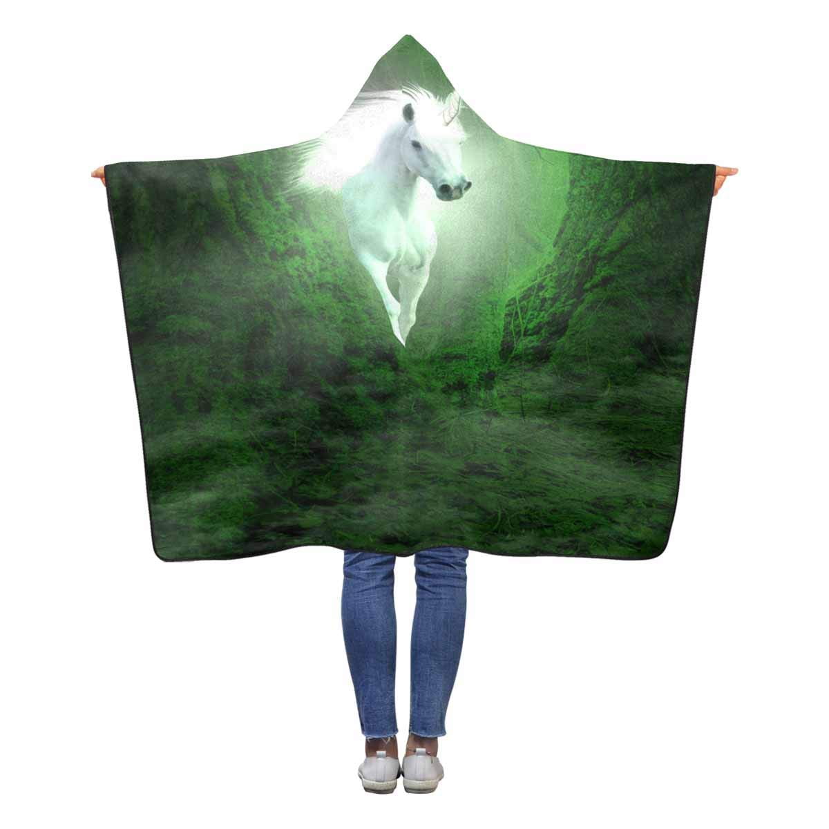 HATIART Unicorn Forest Wearable Hooded Blanket 50x60 inches Kids Girls