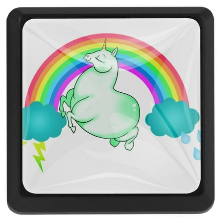 

Ownta Square with Screws 3 Pcs for Cupboard Dressing Table Bookcase Drawer Pull Handle Cabinet Door Knobs Unicorn Fat