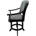thumbnail image 3 of Counter Solid Wood Bar Stool Casa Melina 26" Seat - Poet Sky Blue Fabric - Black, 3 of 4