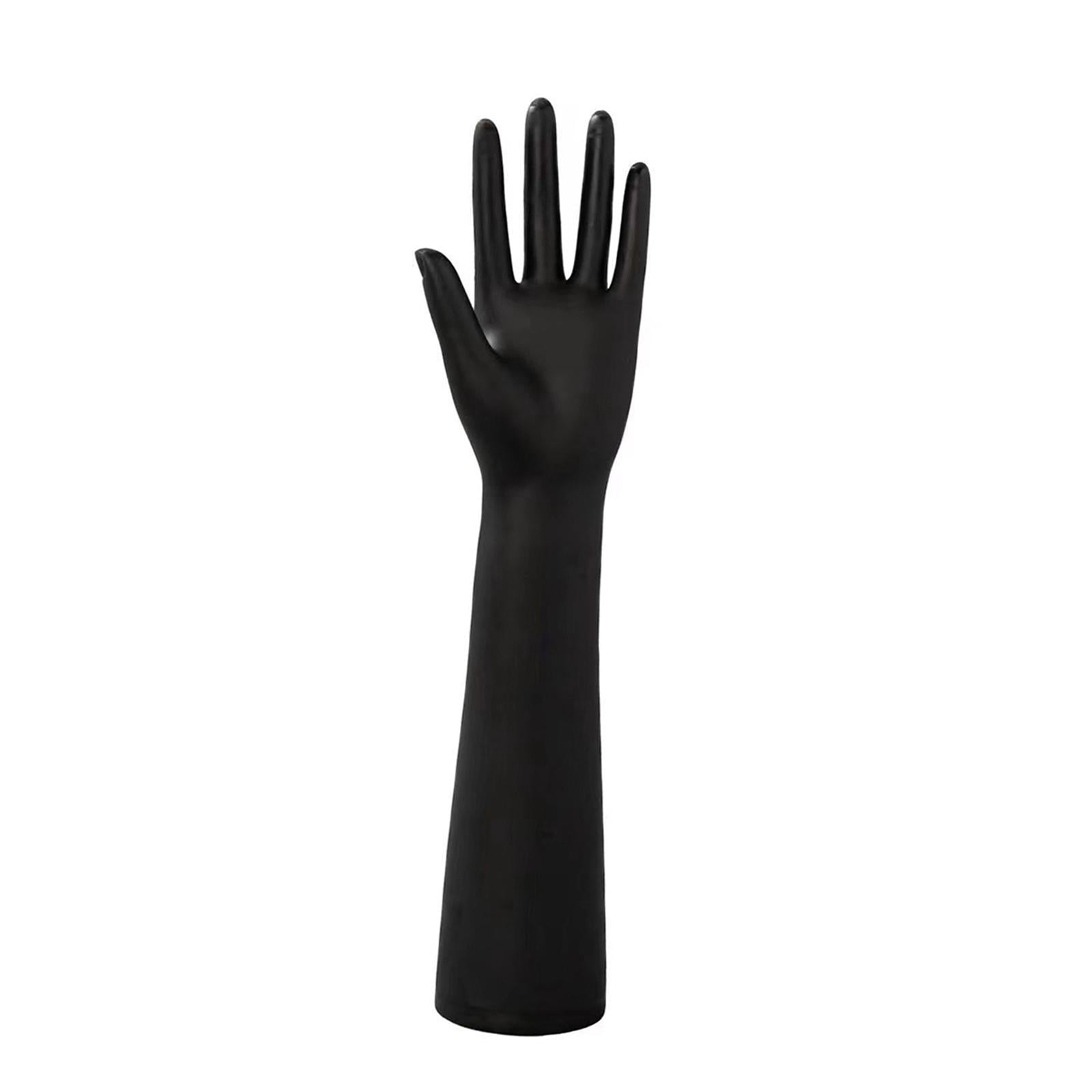 Milageto Black Female Mannequin Hand Commercial Use DIY Projects Gloves Display Stand Left Hand