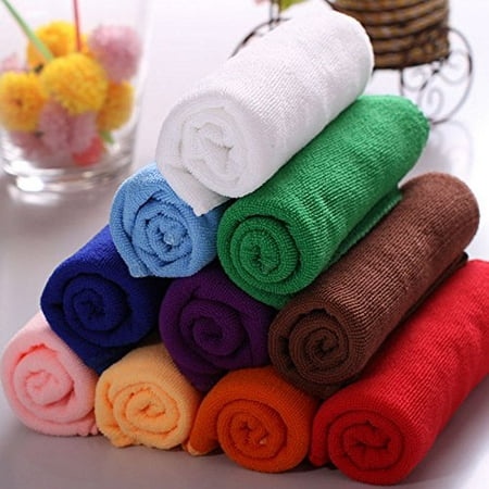 Leadingstar 10pcs Practical Durable Soft Fiber Cotton Face Hand Cloth Towels