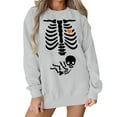 thumbnail image 4 of Pregnant Halloween Sweatshirts for Women 2025 Crewneck Pregnancy Announcement Skeleton Graphic Sweatshirt Pullover Top, 4 of 6