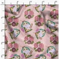 thumbnail image 2 of Soimoi Bird Print - Pink, Viscose Rayon Fabric Material - 42 Inch Wide, 1 Yard, Unstitched Material For Dresses, Blouses, Skirts, Sleepwear, Kids Clothing, 2 of 6