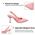 thumbnail image 3 of CHICVOMEY Women Kitten Heels Pointed Toe Slip-Resistant Adjustable Slingback Strap Comfortable 3.55in Sexy Womens Heels for Party Banquet Stage Daily, 3 of 9