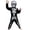 A-Black180, variant on JAJAHO Halloween Jumpsuit For Boys Skeleton Printed Long Sleeve Hooded Ankle-Tied Onesie 4-9Y