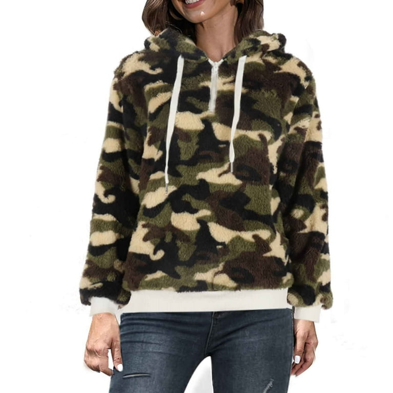 Camo drawstring hooded parka with sleeve print sale