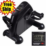 Pedal Exerciser Bike Fitness Exercise Cycle Leg/Arm w/ LCD Display Home Gym,Black