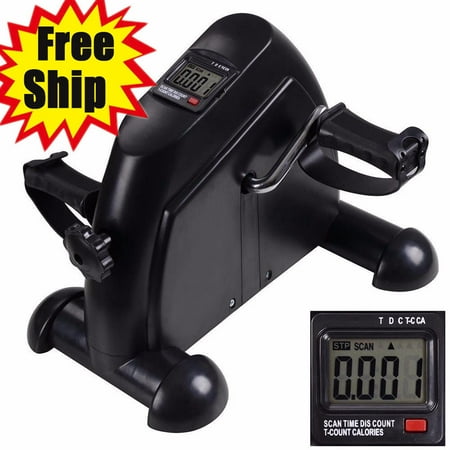Pedal Exerciser Bike Fitness Exercise Cycle Leg/Arm w/ LCD Display Home Gym,Black