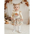 thumbnail image 6 of BemeyourBBs Baby Girl Halloween Outfit Pumpkin Long Sleeve Romper Bow Tulle Skirt, 6 of 9