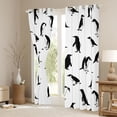 thumbnail image 3 of Homewish Cute Wildlife Penguin Blackout Curtains Set of 2 (52x84 Each) for Teen, Kawaii Antarctic Animal Window Curtains, Cartoon Theme Curtains and Drapes, Blackout Curtains Decor, 3 of 6