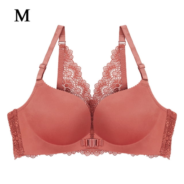 Sujetador sin costuras Apertura frontal Ropa interior de encaje Sin cables Sexy Bralette transpirable Racerback, Caramelo, 34/75 Monstrate AP001113-18