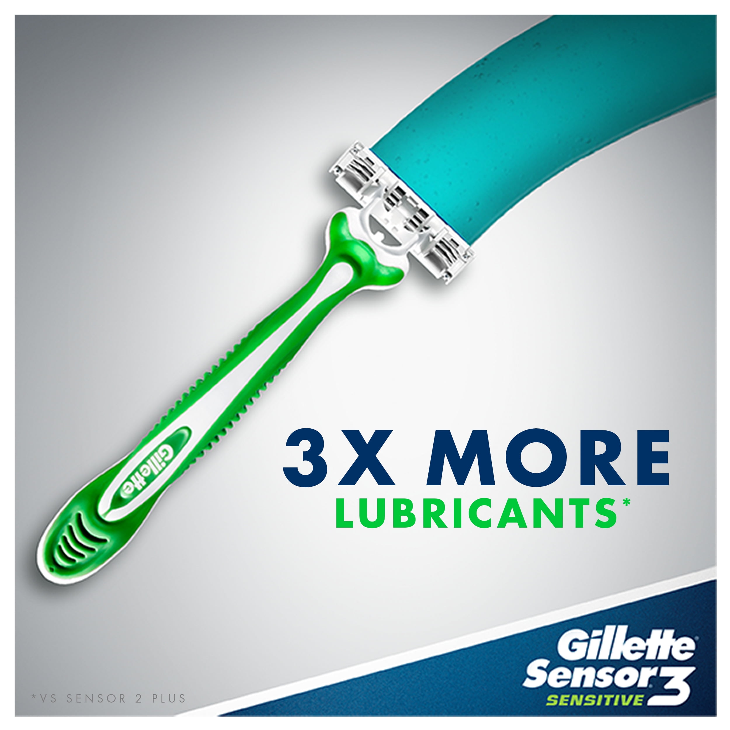 Gillette Sensor3 Sensitive Men's Disposable Razors, Pack of 4 + 2 Free Bonus Razors