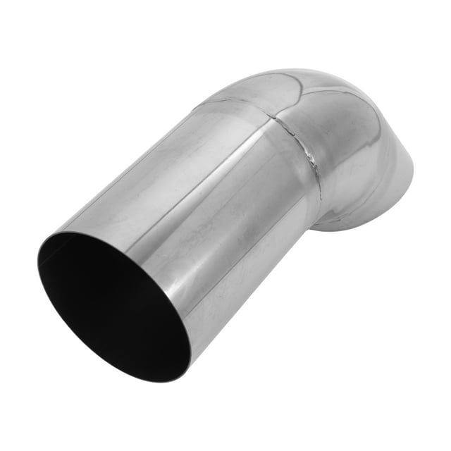 Punta de escape hacia abajo de 4" ID, acero inoxidable T304, pulido de superficie, tubo de codo de mandril de 12" de longitud total, adecuado para salidas de escape de 4" OD