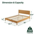 Zinus Allen 35" Mid Century Wood Platform Bed Frame, Queen