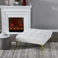 thumbnail image 3 of Teddy Fabric Futon Sofa Bed, Convertible Modular Sleeper Sofa for Small Spaces White 1 Seater, 3 of 11