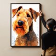 thumbnail image 4 of Airedale Terrier Dog Art Canvas, Pet Wall, Polygon Art Print on Canvas Canvas, large wall art, bathroom wall art, Ready to Hang,Living Room,Bedroom ＆ Office, 4 of 4