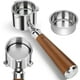 thumbnail image 1 of Portafiltro Sin Fondo De 51 Mm 3 Orejas Compatible Con Máquina De Café Espresso De-Longhi La Specialista Ec9335 9155 9355 9665 Cesta De Filtro 100% Acero Inoxidable (2 Tazas) Y Mango De Nogal, 1 of 1