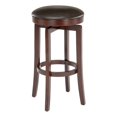 thumbnail image 1 of Bowery Hill 25" Transitional Wood Backless Swivel Counter Stool in Cherry/Brown, 1 of 4