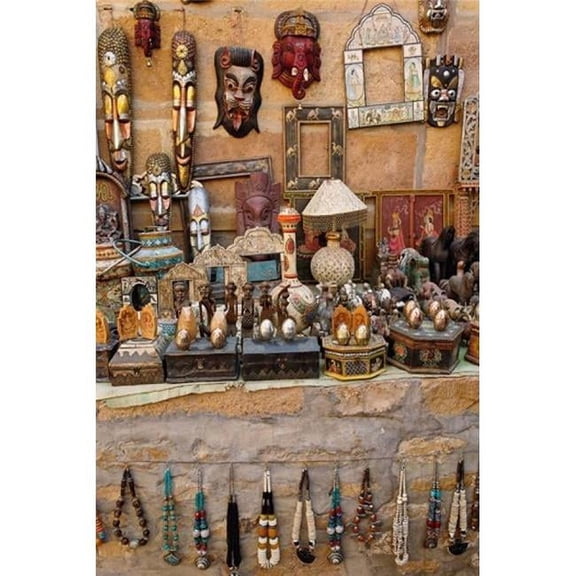 Tourist Trinkets Fort Jaisalmer Jaisalmer India Poster Print by Adam Jones