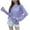 Purple, variant on Women's Plus Size Cover Ups Solid Long Sleeve Swimwear Cover Ups Tie Side Ruched Swim Tops
