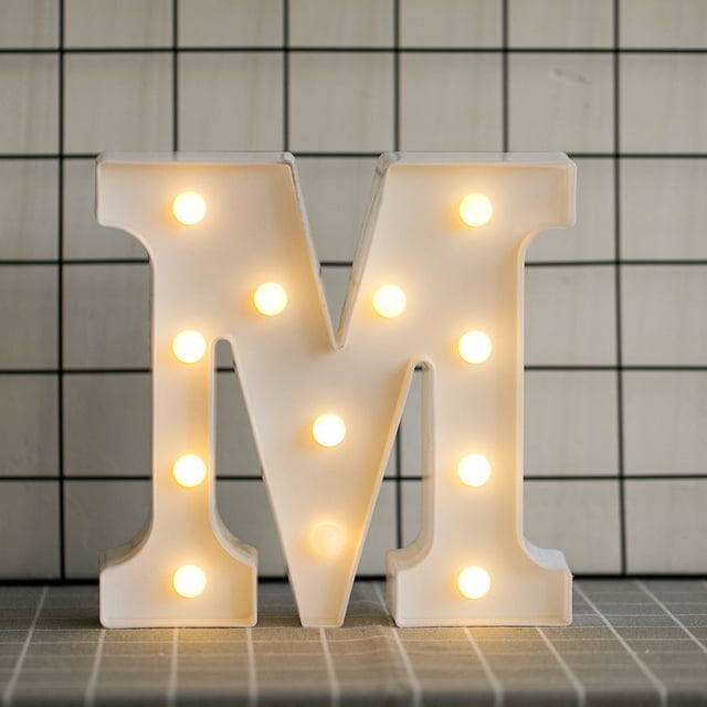 LED Marquee Letter Lights Sign, Light Up Alphabet Letter for Home Party Wedding Decoration(M)