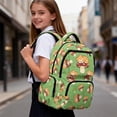thumbnail image 5 of Yuyamidu Mushroom Kitten Backpack for Girls 6-8 & 8-10 Waterproof 17 Inch Lightweight Multi-Pocket Bookbag with Padded Straps for Elementary School 1st-4th Grade Back to School, 5 of 8