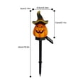 thumbnail image 3 of Bowler Hat Halloween Pumpkin Decoration, 7 Inch Battery Operated Decorative Twinkle Lights,for Indoor Bedroom Camper Party Decor (C), 3 of 3