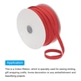 thumbnail image 3 of Uxcell Cotton Twill Tape 1/4" 50 Yards Cotton Ribbon Bias Binding Tape for Sewing Gift Wrapping Red, 3 of 4
