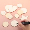 thumbnail image 5 of Uxcell 2 Inch Unfinished Blank Hexagon Wood Slices for DIY Art Crafts Decor 100 Pack, 5 of 6
