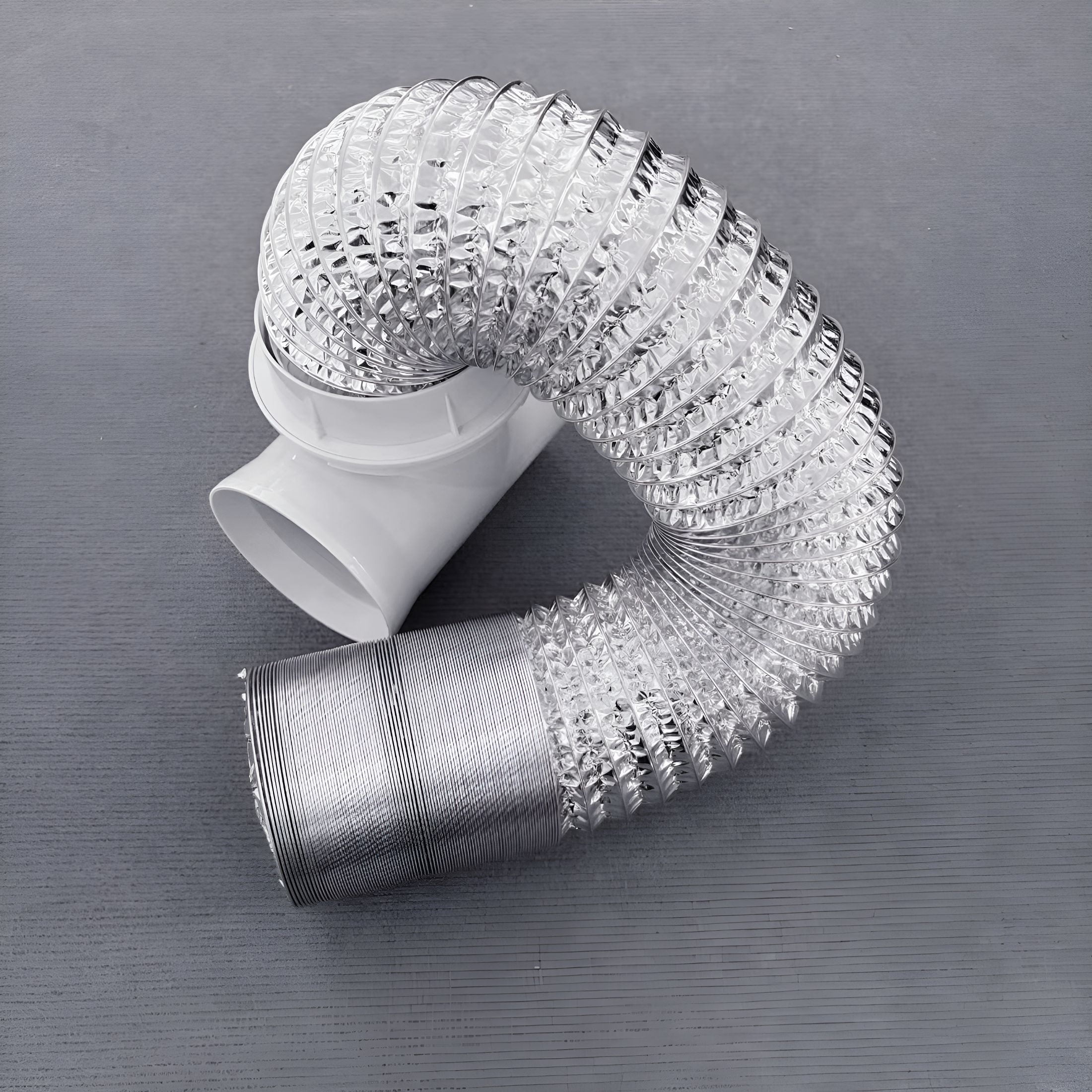 HIBIBUD 2026 New Dryer Vent Hose for Tight Space Vent Connector Set 90 Degree Dryers Elbow Hose Attachment for Laundry Room, Apartment, Basement, Small Space