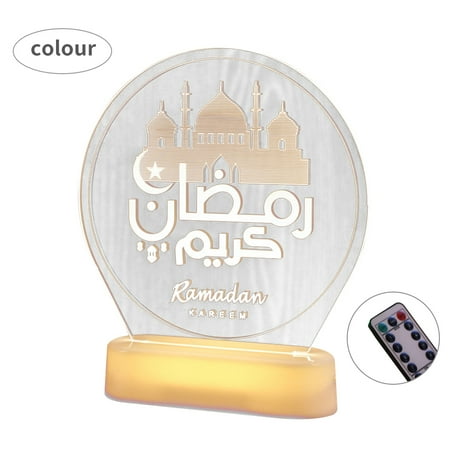 

LED Night Light 3D Acrylic Night Lamp Battery Powered Nightstand Lighting Ornament Festival Decor Colorful Type 1