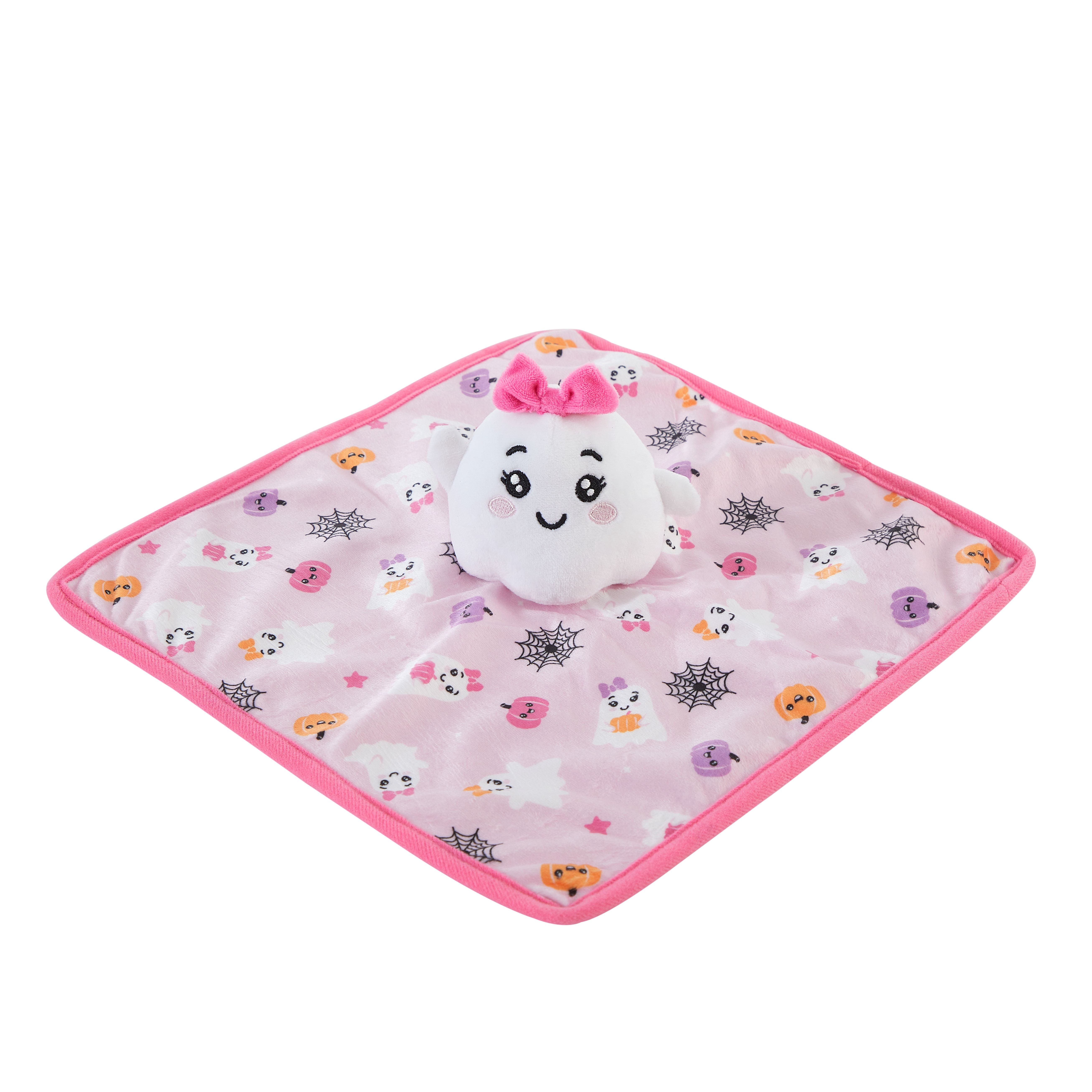 Parent's Choice Ghost Lovey Baby Security Blanket, 12" x 12", Pink